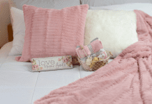 HappytoHost Featured Image with a guest bed and gift basket