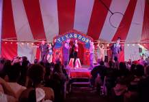 Circus performers putting on a show