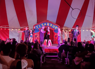 Circus performers putting on a show